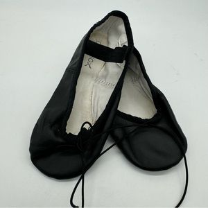 Capezio Black Soft Leather Ballet Slippers Sz 12.5